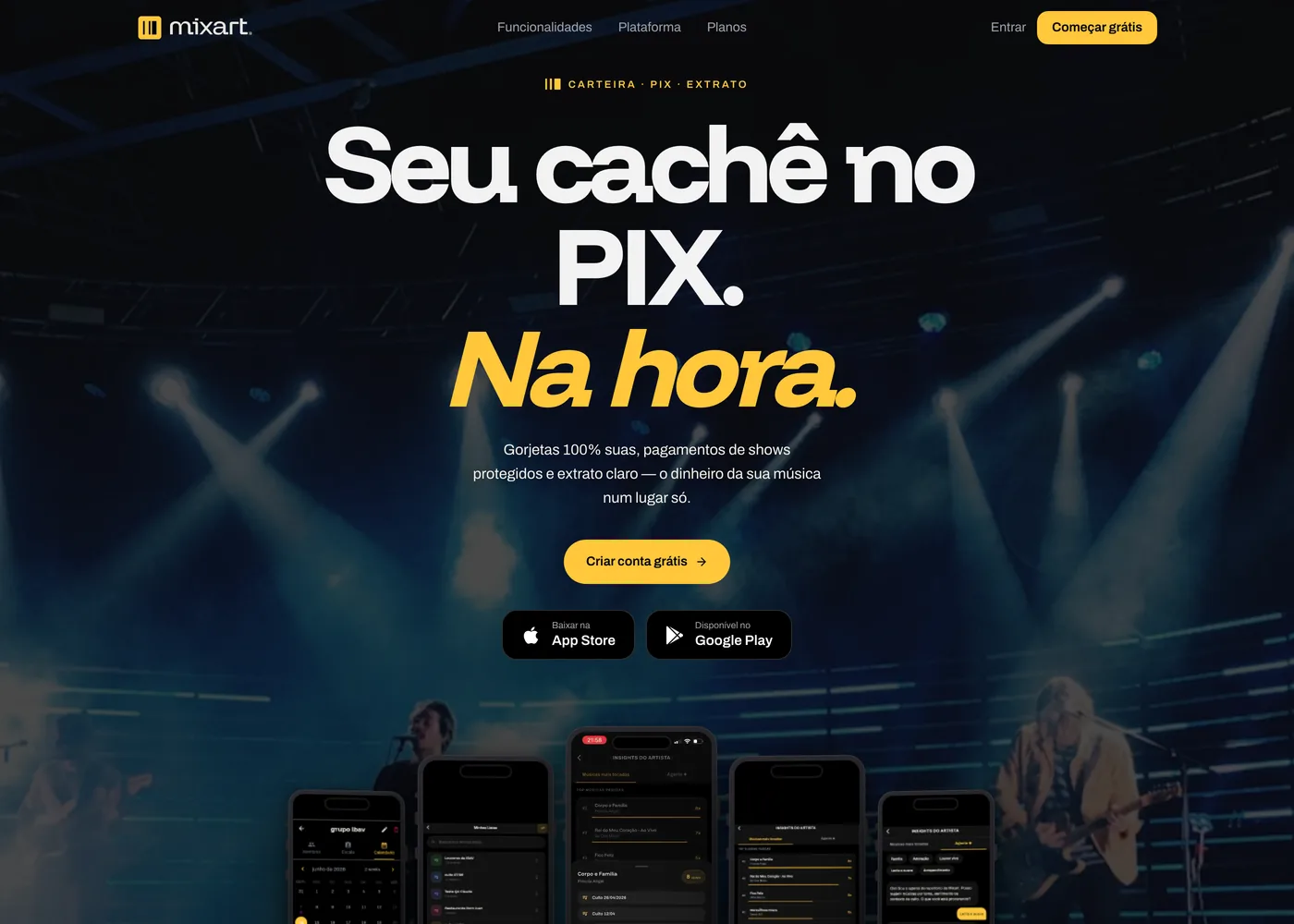 Página da ferramenta Carteira