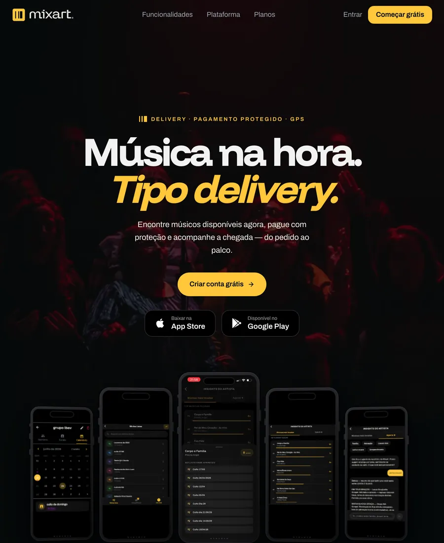 mixart Delivery, contratação com escrow