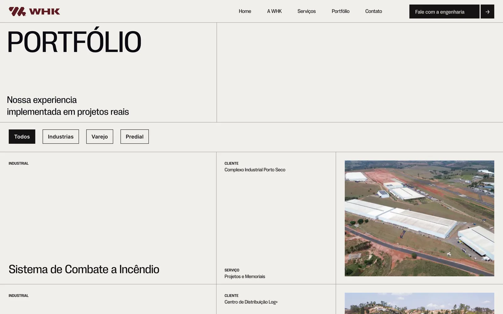 Portfólio de obras entregues