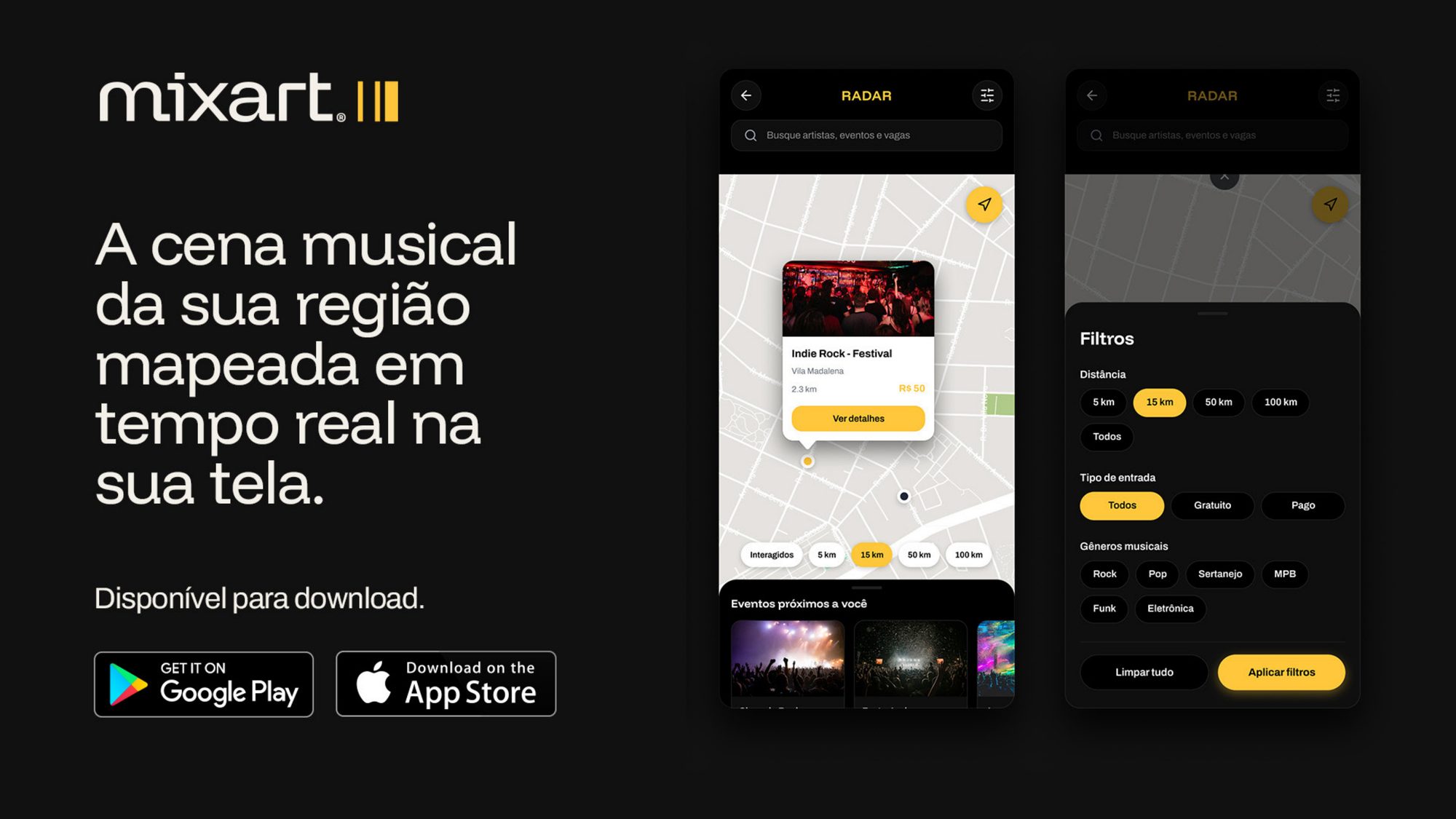 A cena musical da sua região mapeada em tempo real na sua tela