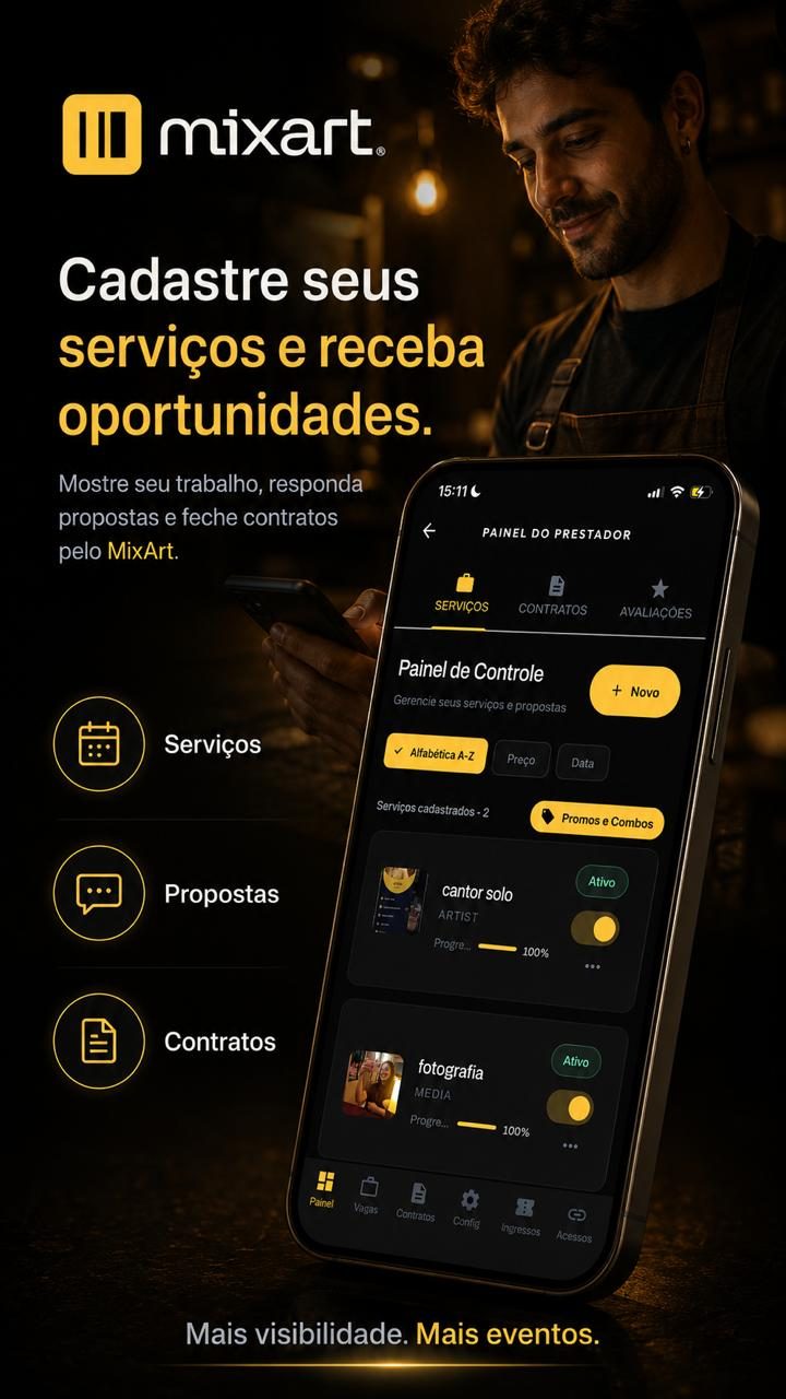 Cadastre seus serviços e receba oportunidades