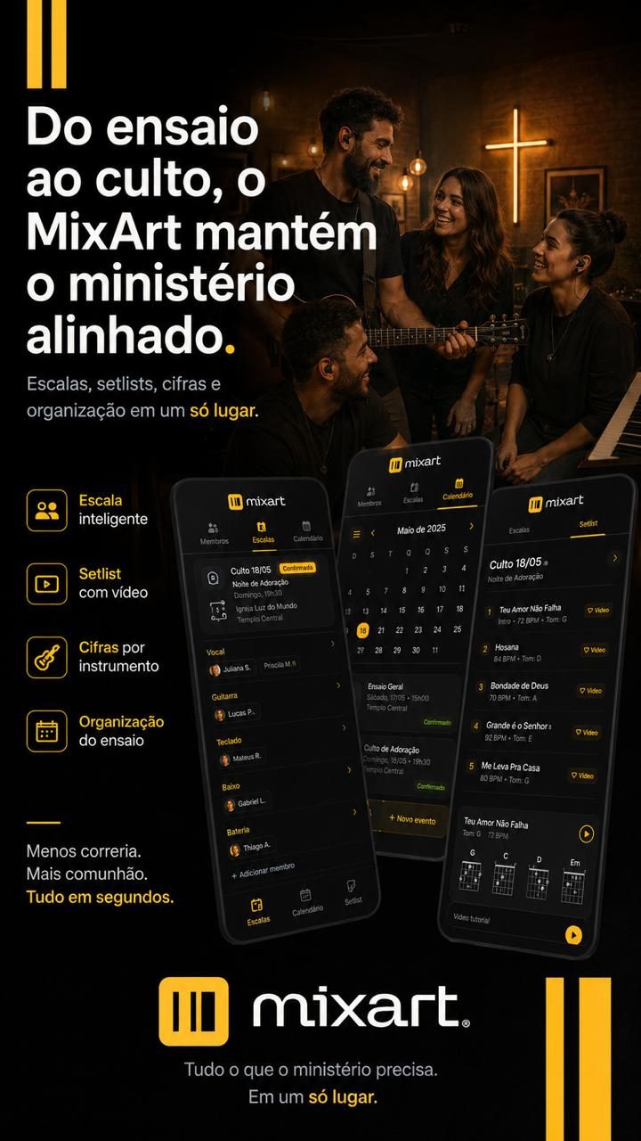 Do ensaio ao culto, o mixart mantém o ministério alinhado